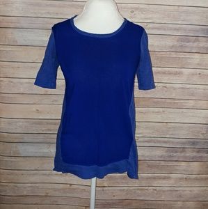 Anthropologie Left Of Center Hi Low Two Toned Top